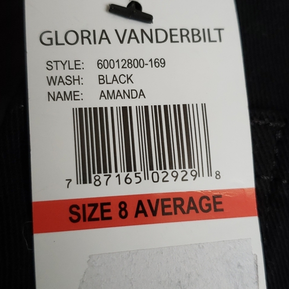 Gloria Vanderbuilt Black Jeans Sz 8 - Picture 8 of 8